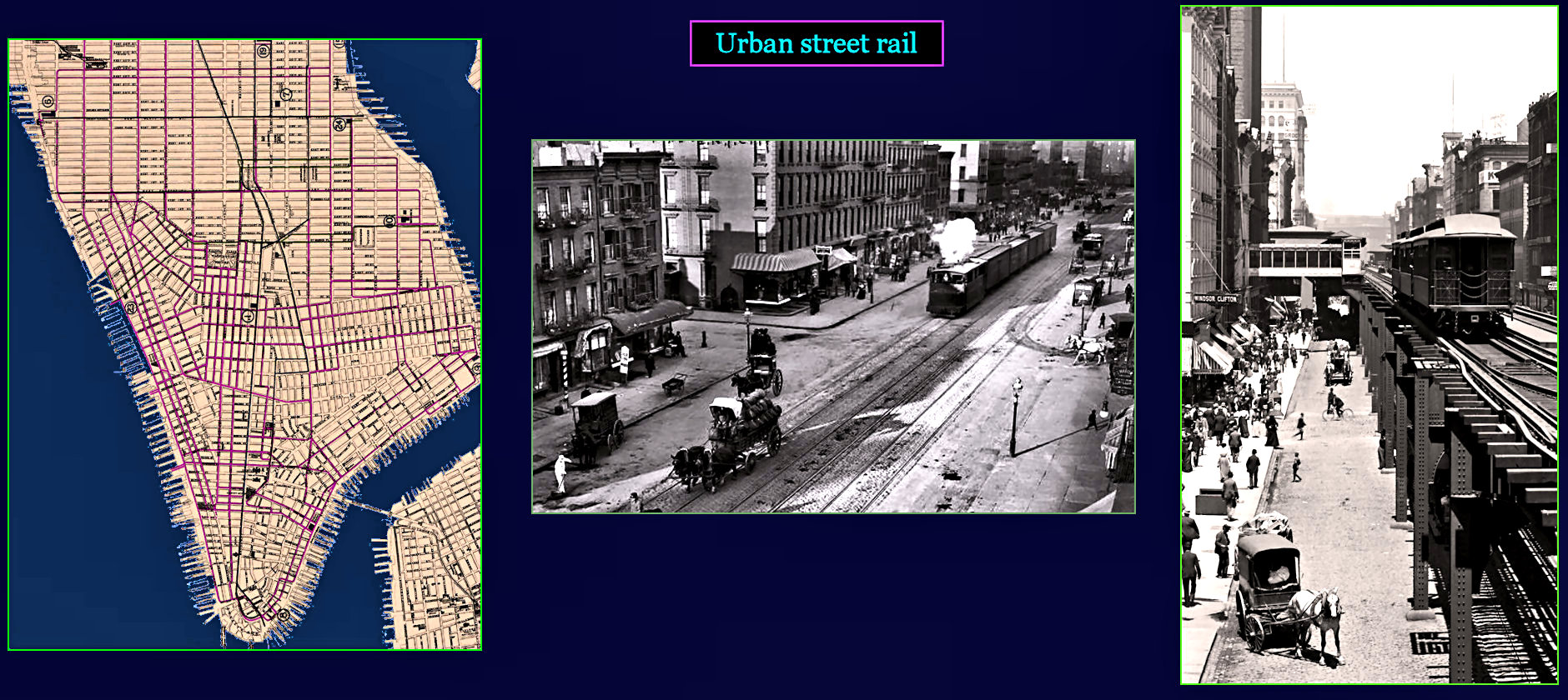 Urban street rail, 1910 map
